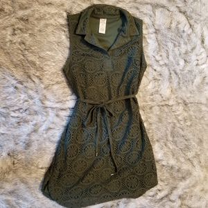 SALE! Faded Glory Olive Green Collard Dress